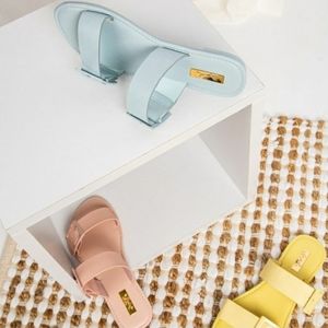 Shoes - La Playa// double buckle yellow sandal Shoes - La Playa// double buckle yellow sandal